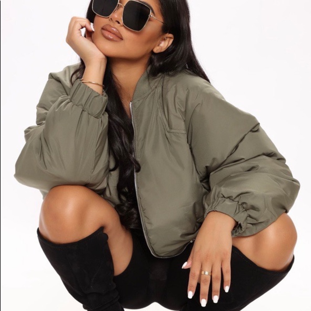Fashion Nova Oversized Bomber Jacket